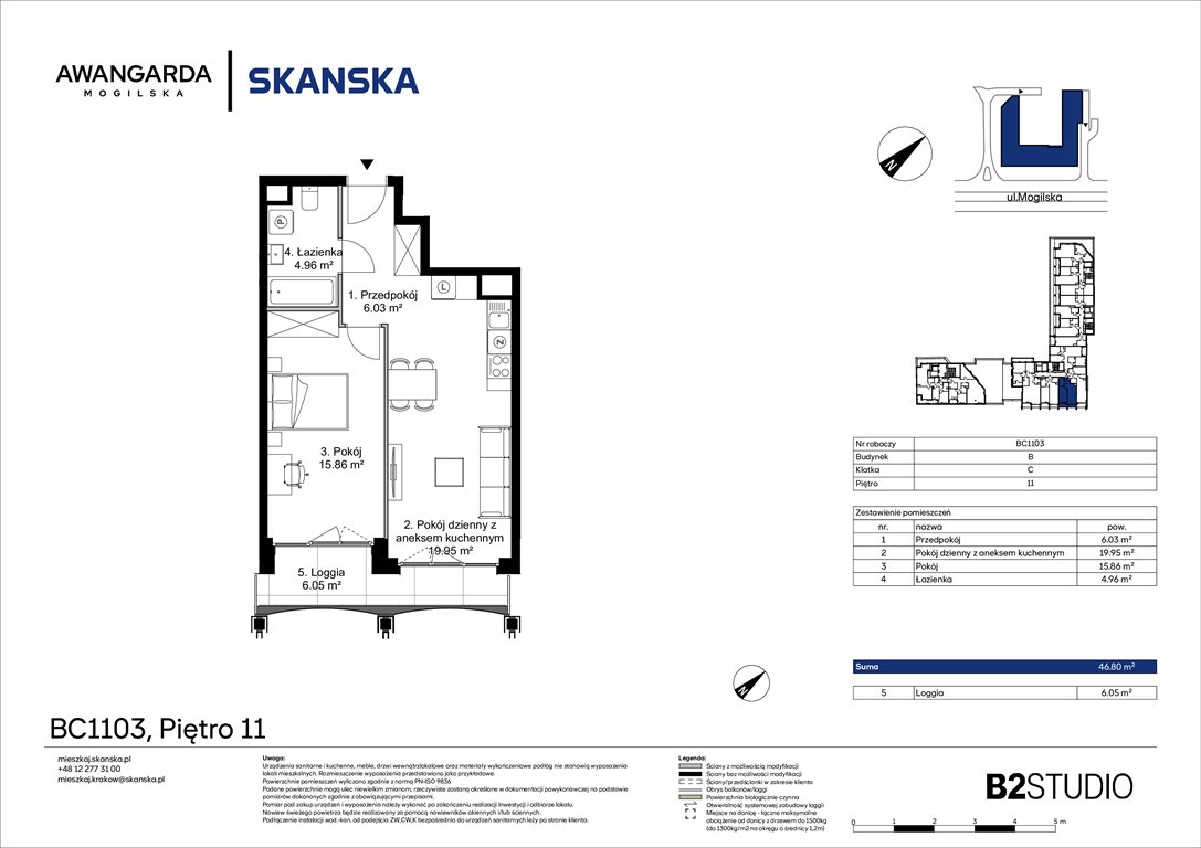 Nowe mieszkanie dwupokojowe Awangarda Mogilska Kraków, Prądnik Czerwony, Mogilska 126  47m2 Foto 1