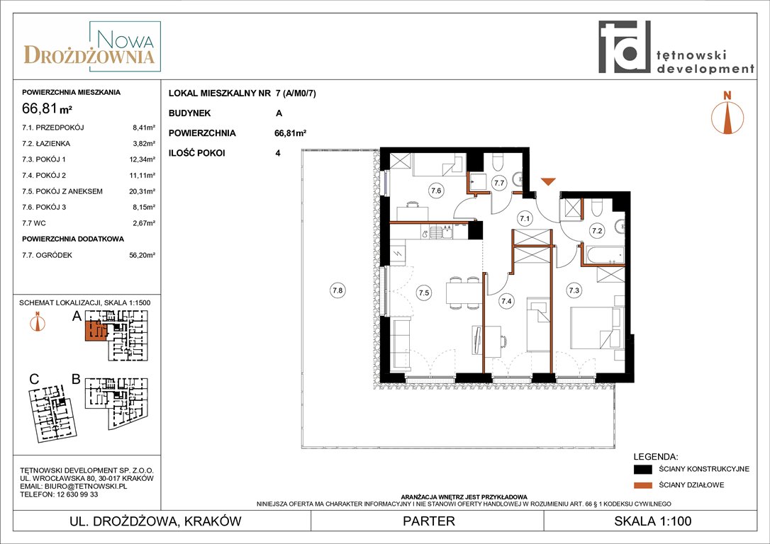 Nowe mieszkanie czteropokojowe  NOWA DROŻDŻOWNIA ETAP II Kraków, Bieżanów, Drożdżowa  67m2 Foto 1