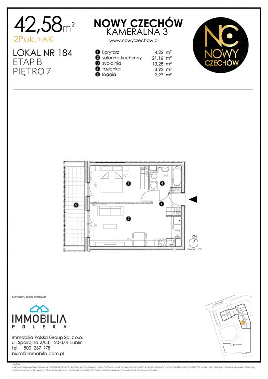 Nowe mieszkanie dwupokojowe NOWY CZECHÓW Lublin, CZECHÓW, Kameralna 3  43m2 Foto 1
