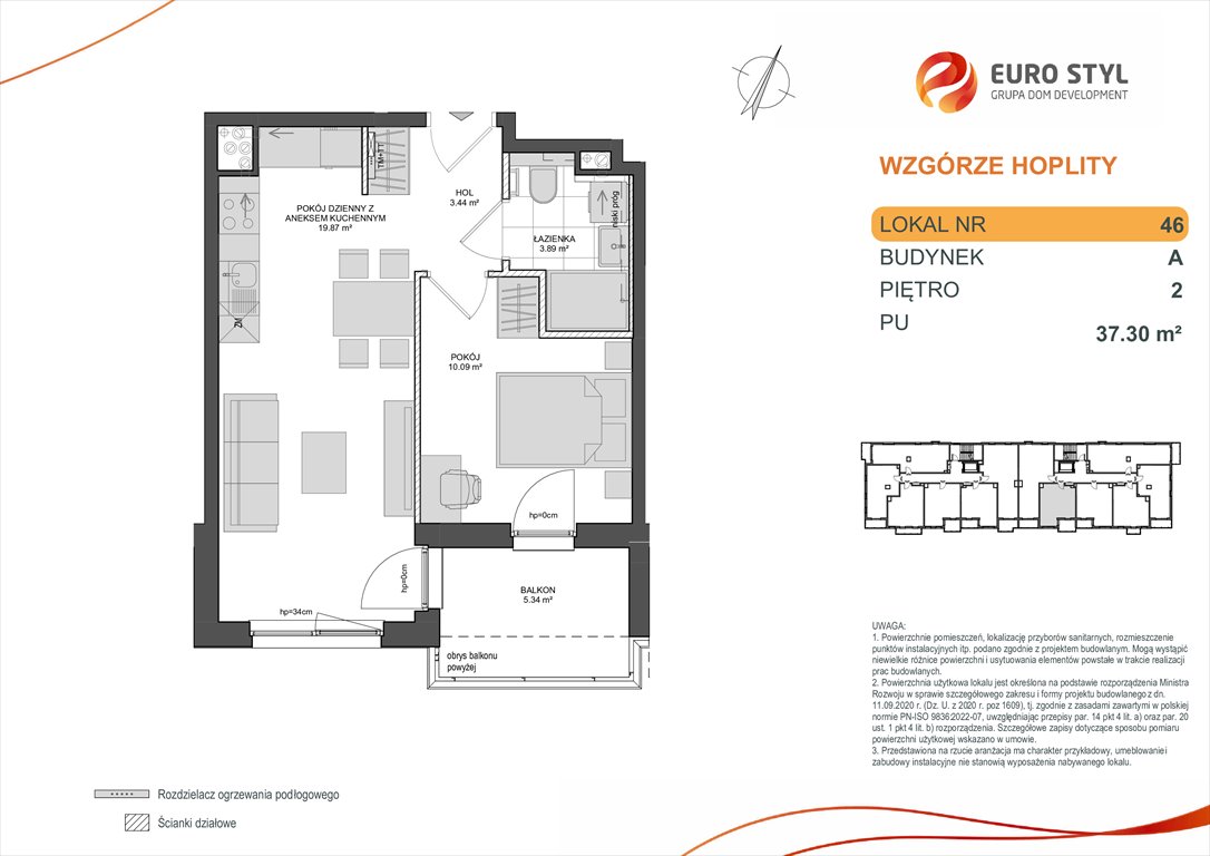 Nowe mieszkanie dwupokojowe WZGÓRZE HOPLITY Gdańsk, Zabornia, Kartuska  37m2 Foto 1