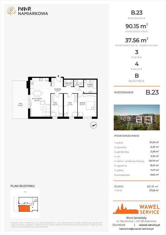 mieszkanie na sprzedaż 90m2 mieszkanie Będzin, Gzichów, Namiarkowa 15F
