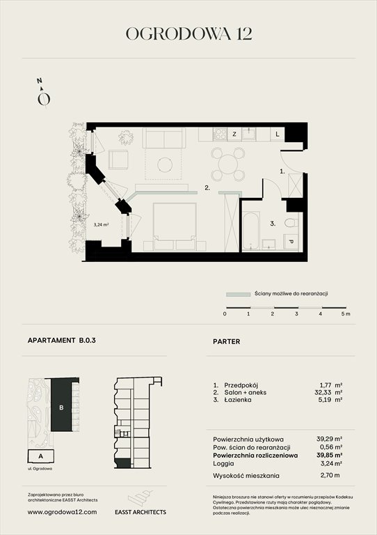 Nowe mieszkanie Apartamentowiec Ogrodowa 12 Poznań, Ogrodowa 12  40m2 Foto 1