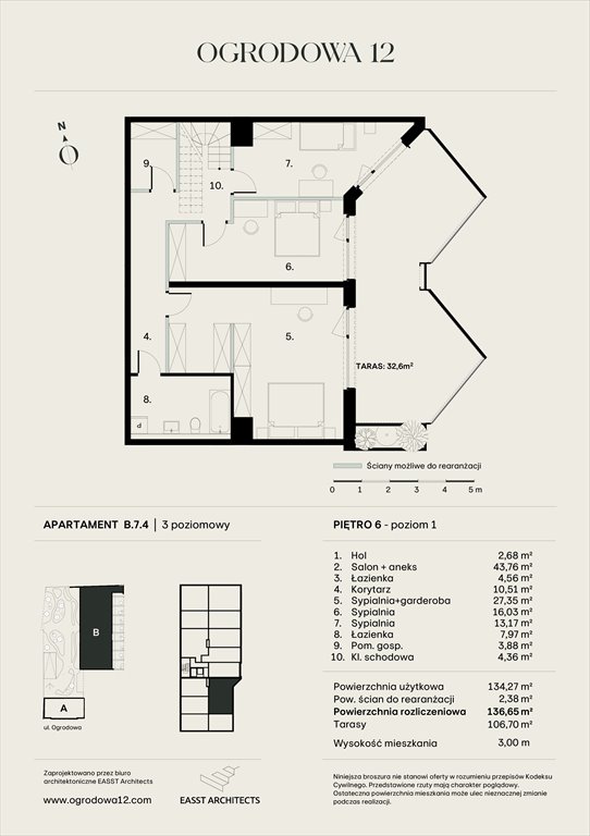 Nowe mieszkanie Apartamentowiec Ogrodowa 12 Poznań, Ogrodowa 12  137m2 Foto 1