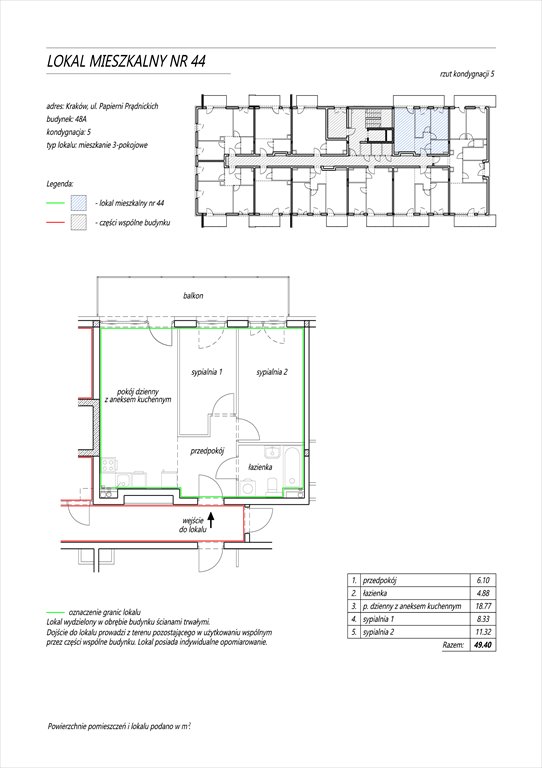 Nowe mieszkanie trzypokojowe Weduta Krakowa Budynek B Kraków, Krowodrza, Papierni Prądnickich 48  49m2 Foto 1