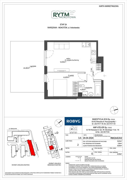 Nowe mieszkanie dwupokojowe Rytm Mokotowa Warszawa, Mokotów, Antoniewska  38m2 Foto 1