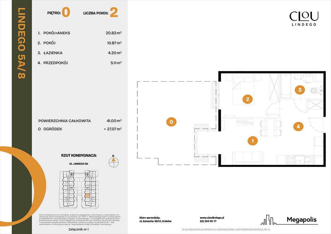 Nowe mieszkanie dwupokojowe Clou Lindego Kraków, Lindego 5a  41m2 Foto 1