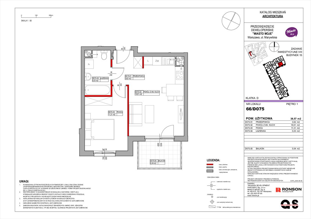 Nowe mieszkanie dwupokojowe Miasto Moje Warszawa, Białołęka, Marywilska 68  39m2 Foto 1