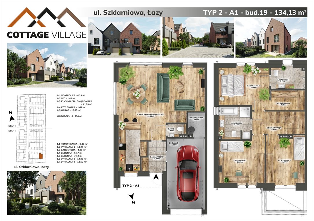 Nowy dom Cottage Village Łazy, Szklarniowa 4  134m2 Foto 1
