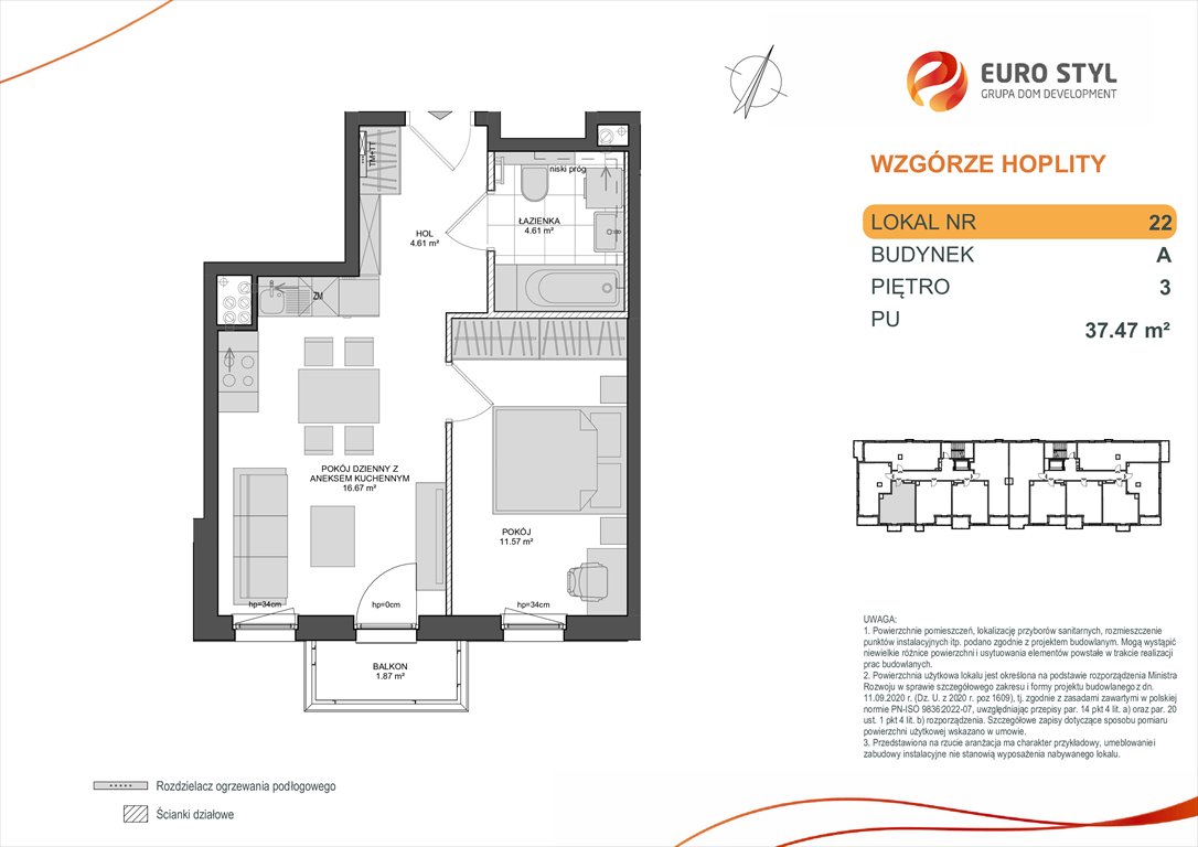 Nowe mieszkanie dwupokojowe WZGÓRZE HOPLITY Gdańsk, Zabornia, Kartuska  37m2 Foto 1