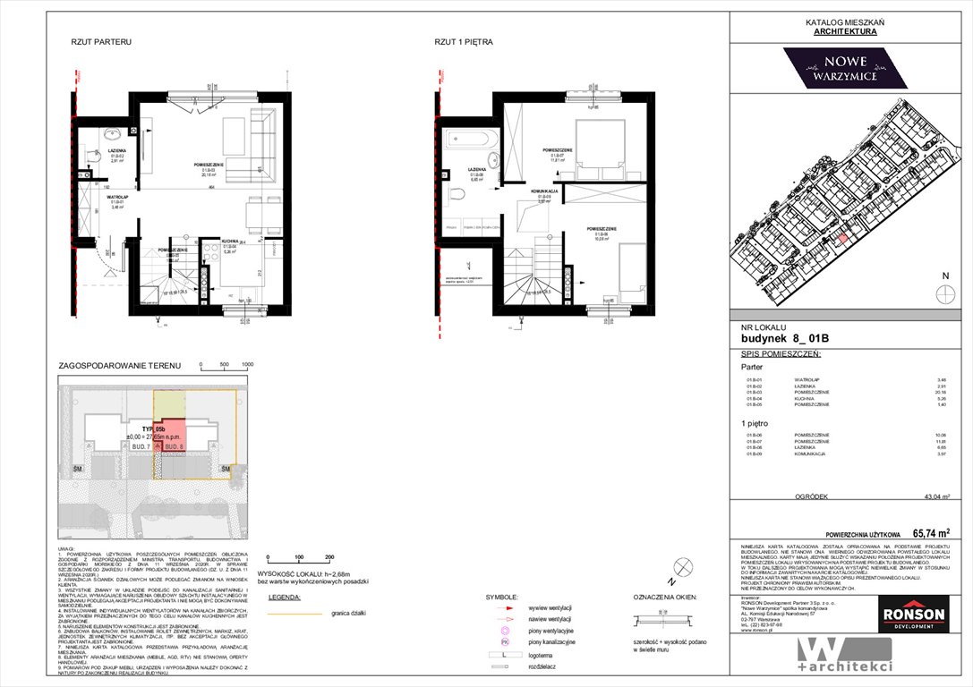 Nowe mieszkanie trzypokojowe Nowe Warzymice Rajkowo, Spacerowa 14/2  66m2 Foto 1
