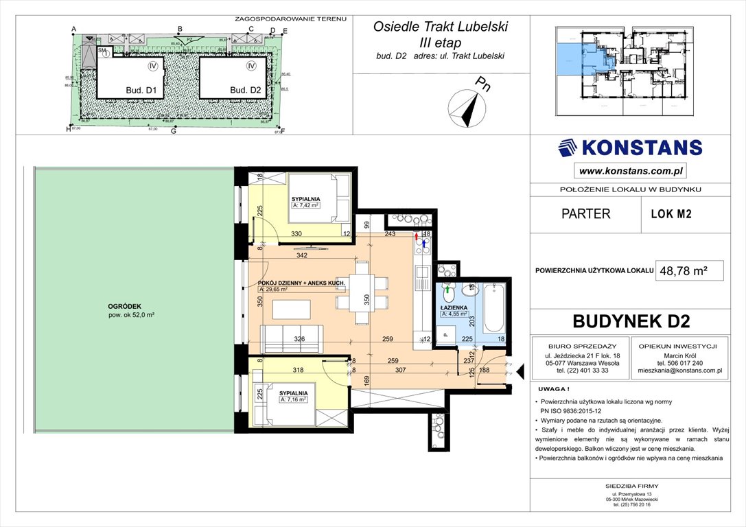Nowe mieszkanie trzypokojowe TRAKT LUBELSKI Etap III Warszawa, Wawer, Trakt Lubelski 181 C i 181 D  49m2 Foto 1