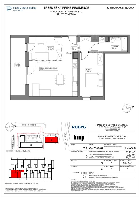 Nowe mieszkanie trzypokojowe Trzemeska Prime Residence Wrocław, Stare Miasto, Trzemeska  60m2 Foto 1