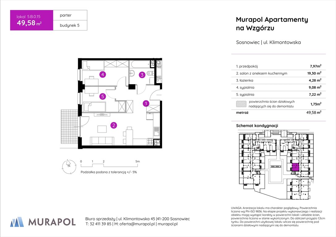 Nowe mieszkanie trzypokojowe Murapol Apartamenty na Wzgórzu Sosnowiec, ul. Klimontowska  50m2 Foto 1