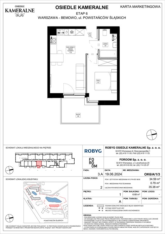Nowe mieszkanie dwupokojowe Osiedle Kameralne etap 6 Warszawa, Powstańców Śląskich  35m2 Foto 1