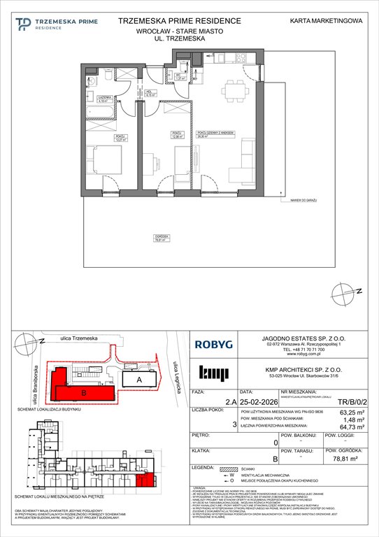 Nowe mieszkanie trzypokojowe Trzemeska Prime Residence Wrocław, Stare Miasto, Trzemeska  63m2 Foto 1