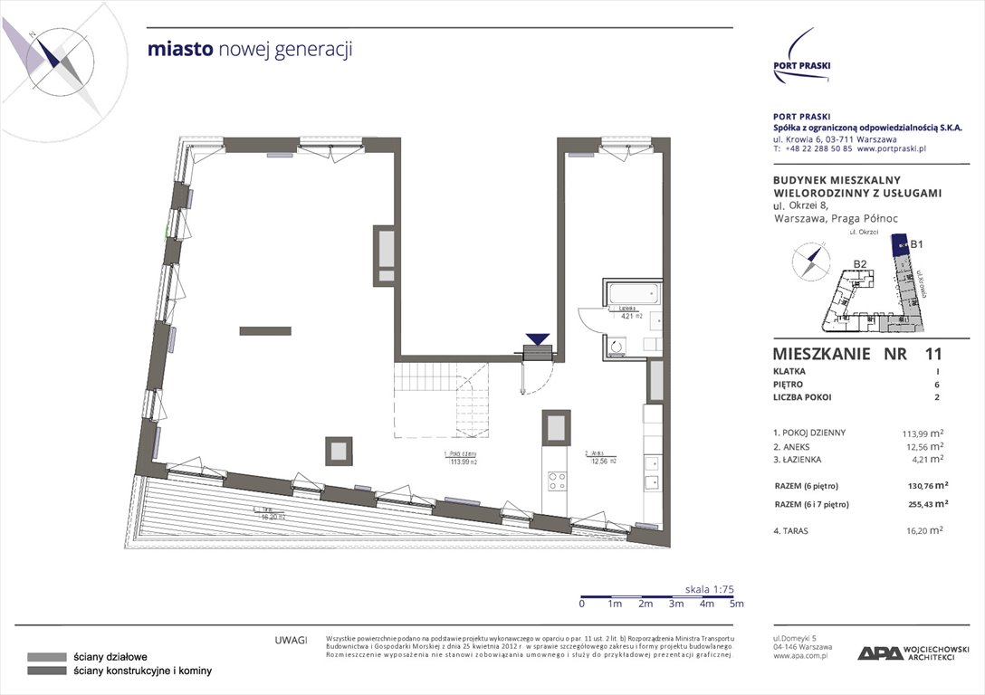 Nowe mieszkanie dwupokojowe Sierakowskiego 1 i 3 Warszawa, Praga - Północ, Sierakowskiego 1-3  255m2 Foto 1