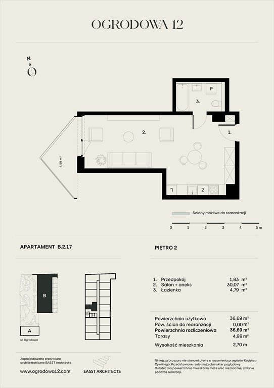 Nowe mieszkanie Apartamentowiec Ogrodowa 12 Poznań, Ogrodowa 12  37m2 Foto 1