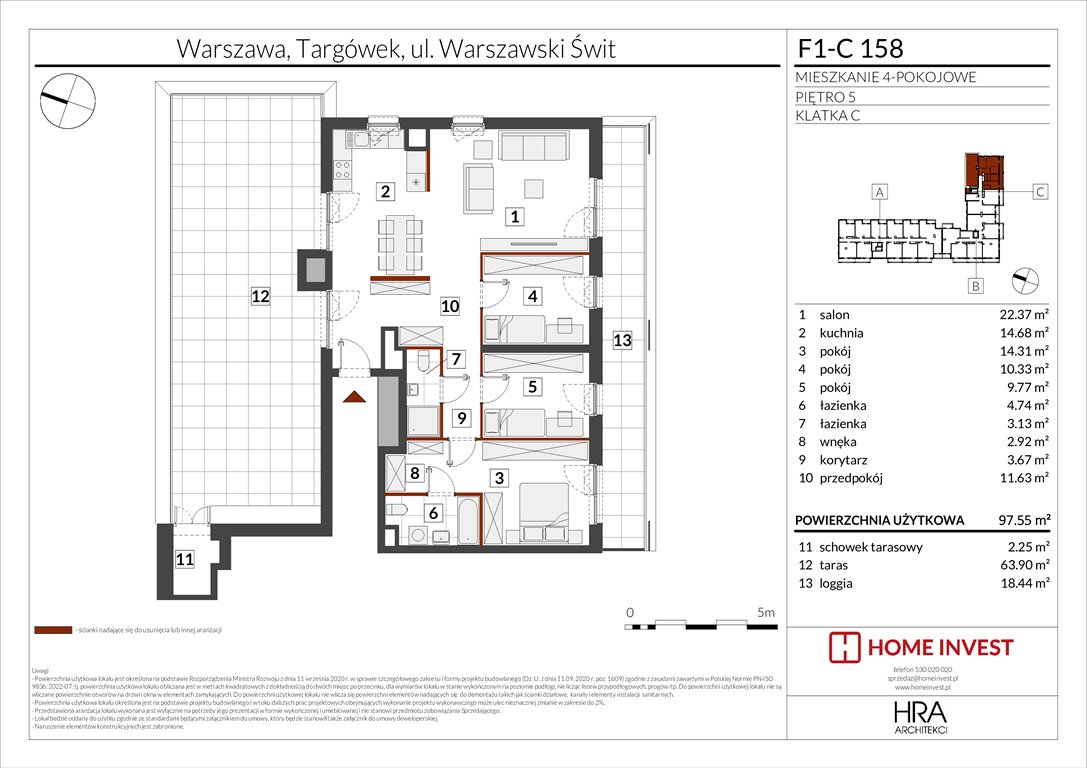 Nowe mieszkanie czteropokojowe  Warszawski Świt Etap XIII Warszawa, ul. Warszawski Świt  98m2 Foto 1