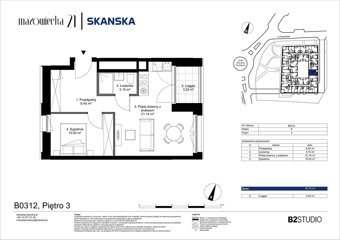 Nowe mieszkanie dwupokojowe Mazowiecka 21 Kraków, Krowodrza, ul. Mazowiecka 21  43m2 Foto 1