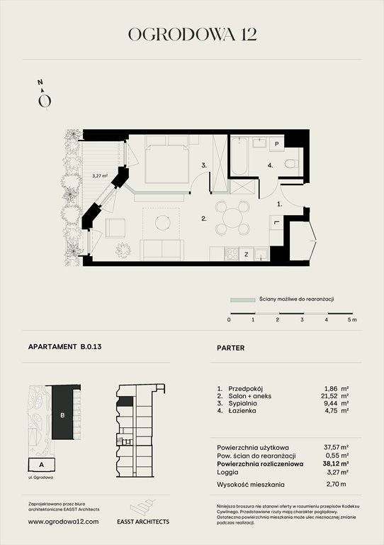 Nowe mieszkanie Apartamentowiec Ogrodowa 12 Poznań, Ogrodowa 12  38m2 Foto 1