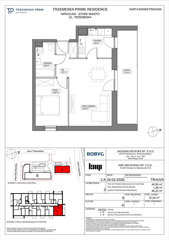 Nowe mieszkanie dwupokojowe Trzemeska Prime Residence Wrocław, Stare Miasto, Trzemeska  45m2 Foto 1
