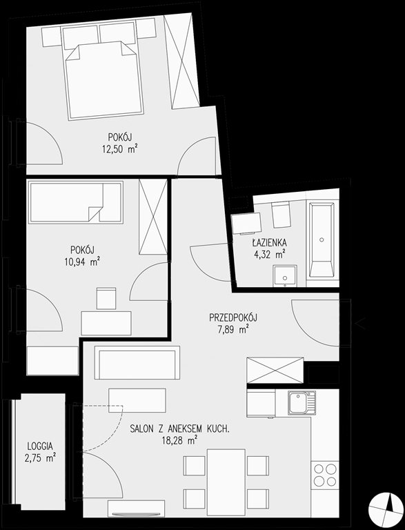 mieszkanie na sprzedaż 54m2 mieszkanie Katowice, Bogucice - Dąbrówka Mała, Wiertnicza 32