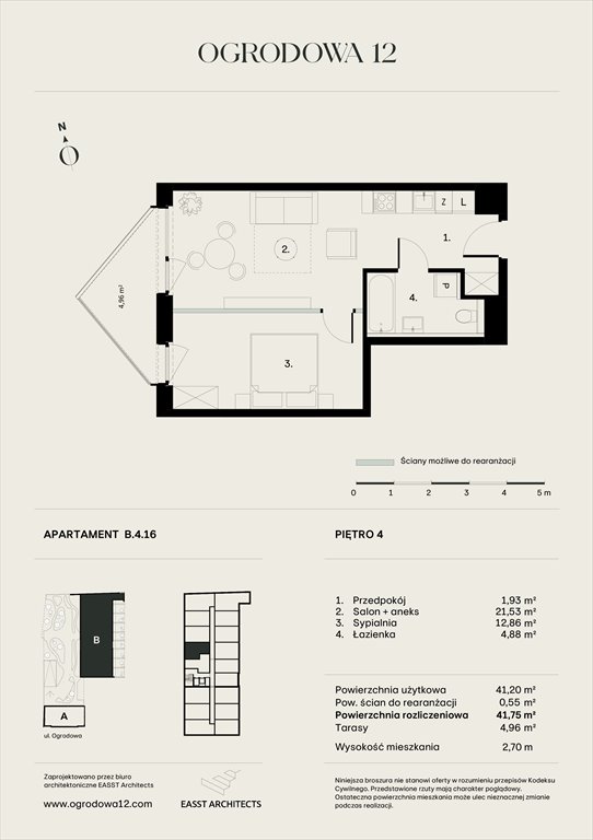 Nowe mieszkanie Apartamentowiec Ogrodowa 12 Poznań, Ogrodowa 12  42m2 Foto 1