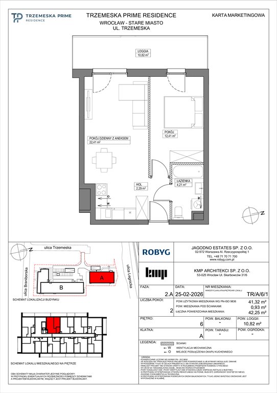 Nowe mieszkanie dwupokojowe Trzemeska Prime Residence Wrocław, Stare Miasto, Trzemeska  41m2 Foto 1