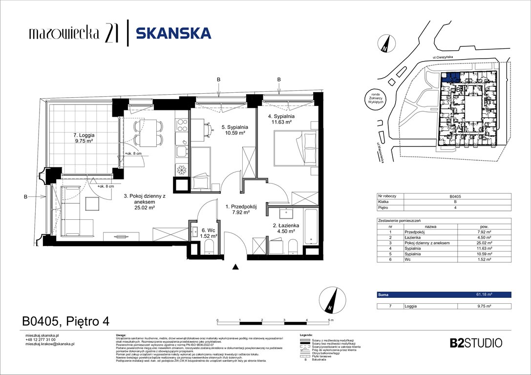 Nowe mieszkanie trzypokojowe Mazowiecka 21 Kraków, Krowodrza, ul. Mazowiecka 21  61m2 Foto 1