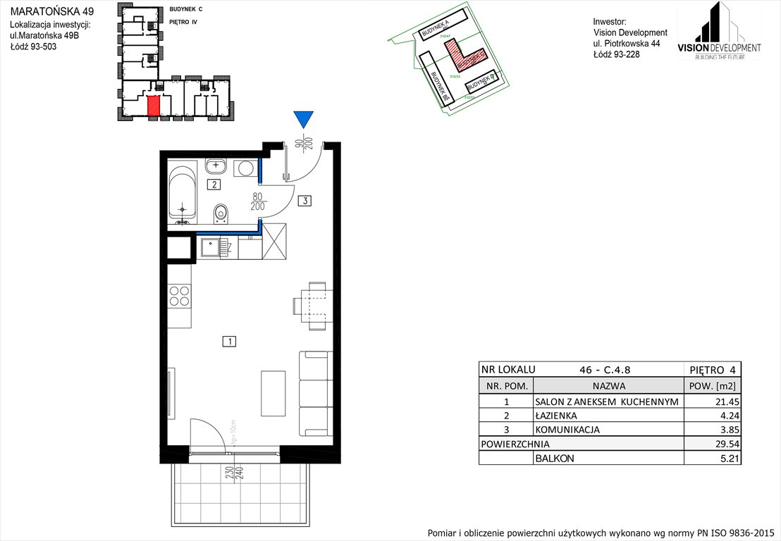 mieszkanie na sprzedaż 30m2 mieszkanie Łódź, Retkinia, Maratońska 49C