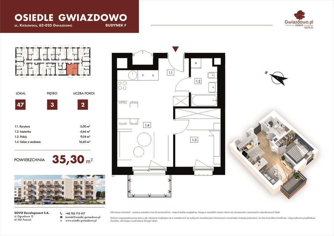 Nowe mieszkanie dwupokojowe Osiedle Gwiazdowo Gwiazdowo, Mikołaja Kopernika 4  35m2 Foto 1