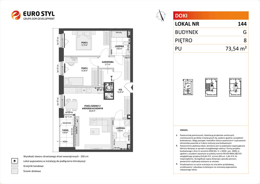 Nowe mieszkanie trzypokojowe DOKI LIVING Gdańsk, Śródmieście, ks. Jerzego Popiełuszki/Rybaki Górne  74m2 Foto 1