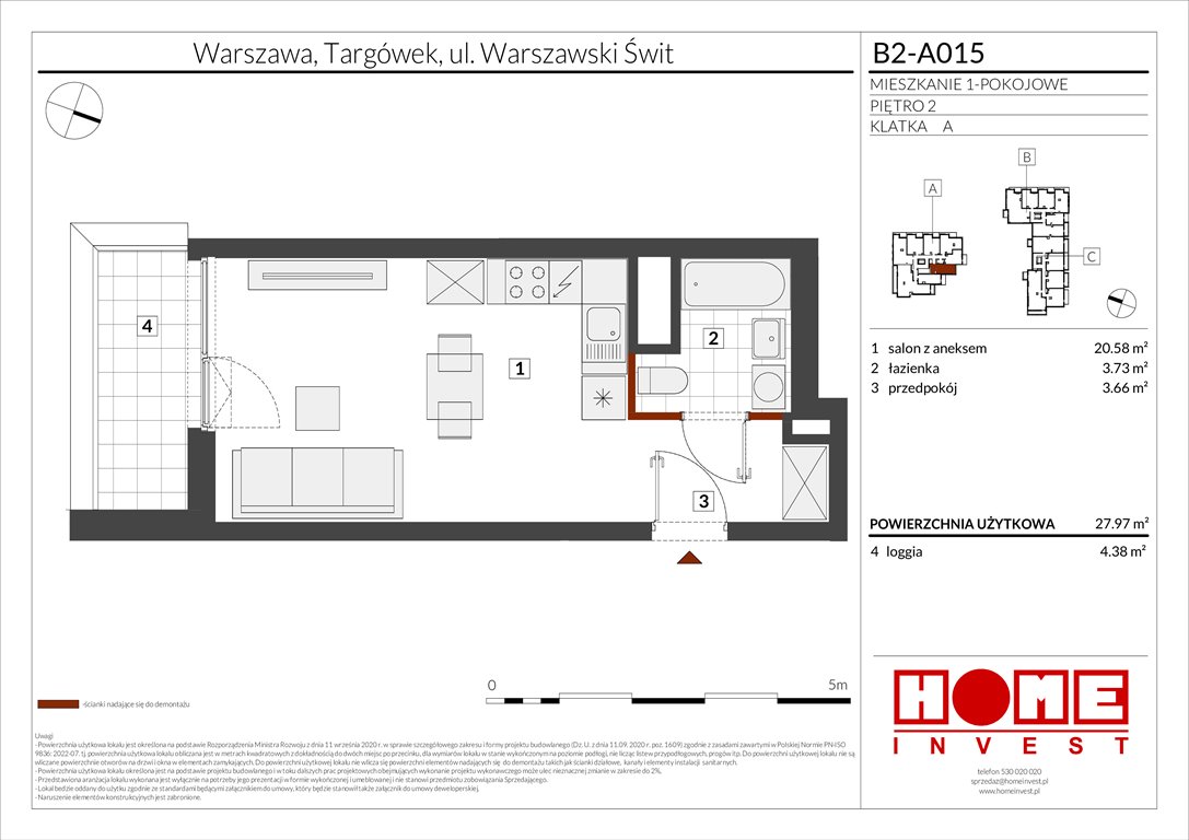 Nowa kawalerka Warszawski Świt Etap IX Warszawa, Targówek, ul. Warszawski Świt 12  28m2 Foto 1