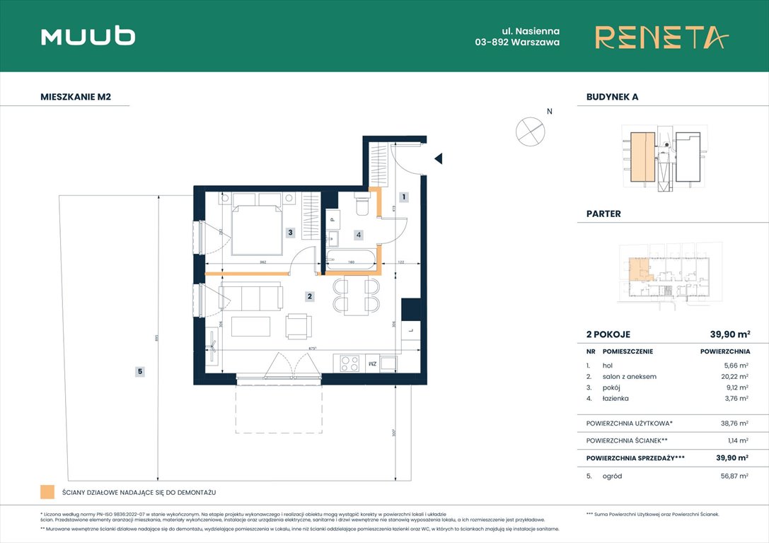Nowe mieszkanie dwupokojowe RENETA Warszawa, Włochy, Nasienna 11  40m2 Foto 1
