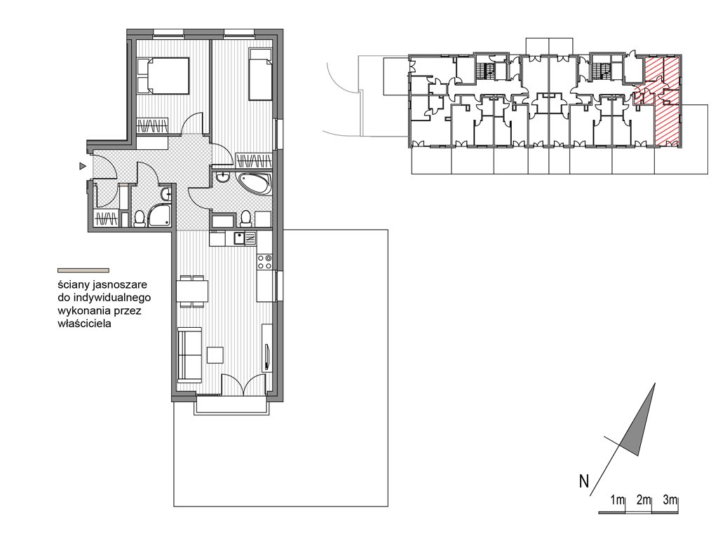 Nowe mieszkanie Glogera bud F i G Kraków, ul.Glogera 9,11  60m2 Foto 1