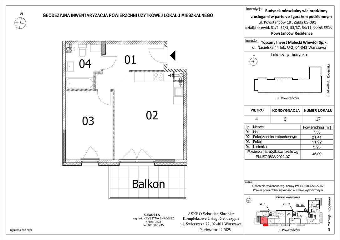 Nowe mieszkanie dwupokojowe Powstańców Residence Ząbki, Powstańców 19  46m2 Foto 1