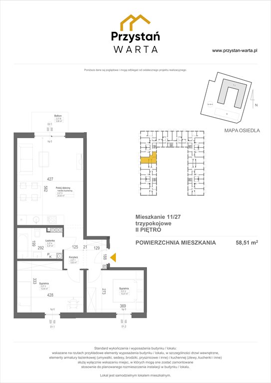 Nowe mieszkanie trzypokojowe Zielona Przystań nad Wartą Luboń, ul. Kajakowa 9 i 11  59m2 Foto 1