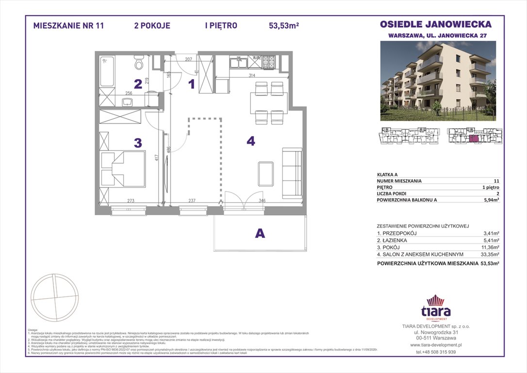 Nowe mieszkanie dwupokojowe Janowiecka 27 Warszawa, Targówek, Janowiecka 27  54m2 Foto 1