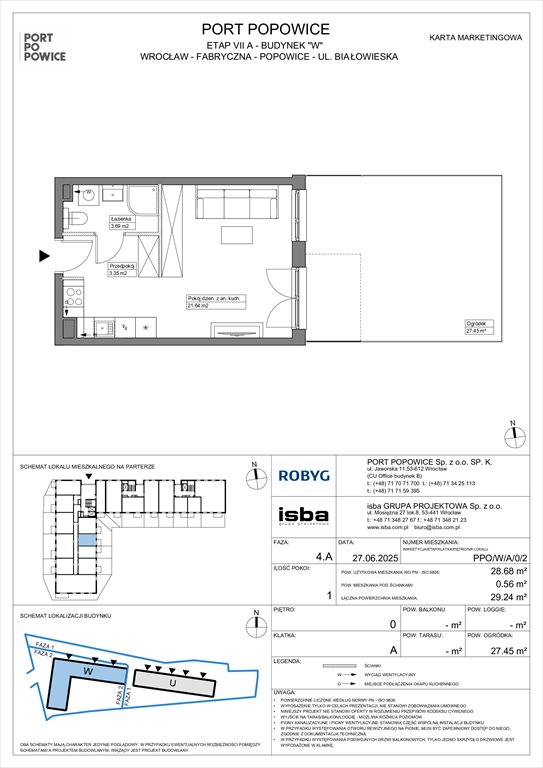 Nowa kawalerka Port Popowice Wrocław, Fabryczna, Białowieska 91a  29m2 Foto 1