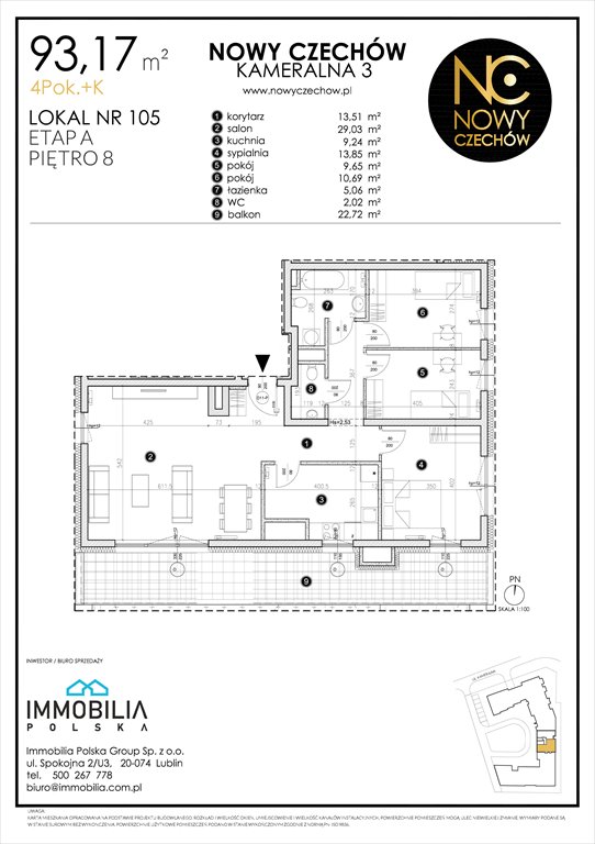Nowe mieszkanie czteropokojowe  NOWY CZECHÓW Lublin, CZECHÓW, Kameralna 3  93m2 Foto 1