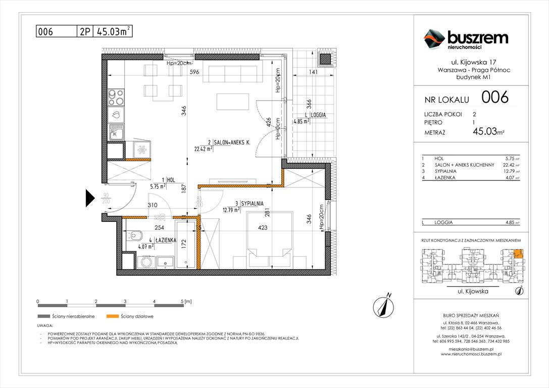 Nowe mieszkanie dwupokojowe Kijowska 17 Warszawa, Praga Północ, Kijowska 17  45m2 Foto 1