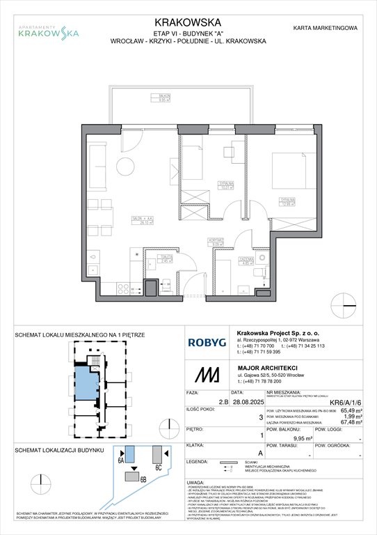 Nowe mieszkanie trzypokojowe Apartamenty Krakowska Wrocław, Krzyki, Krakowska 112  65m2 Foto 1