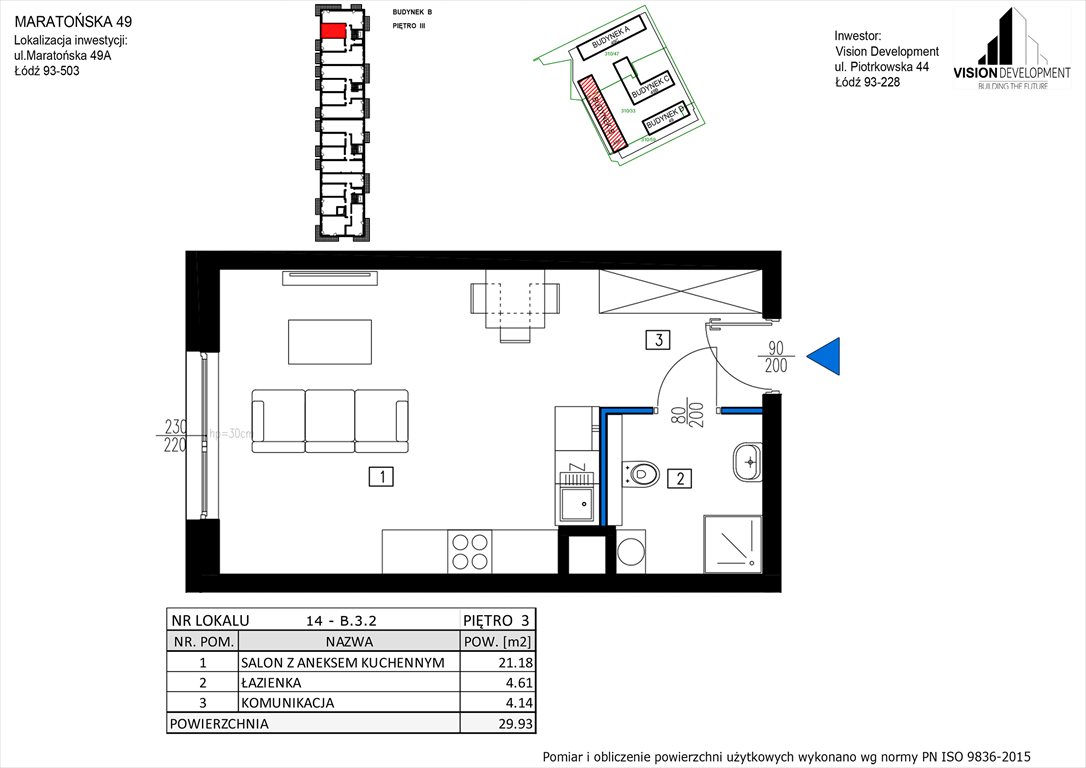 mieszkanie na sprzedaż 30m2 mieszkanie Łódź, Retkinia, Maratońska 49C