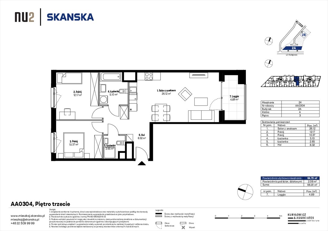Nowe mieszkanie trzypokojowe NU Wola Warszawa Warszawa, Wola, Kolejowa  65m2 Foto 1