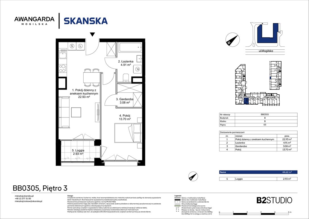 Nowe mieszkanie dwupokojowe Awangarda Mogilska Kraków, Prądnik Czerwony, Mogilska 126  45m2 Foto 1