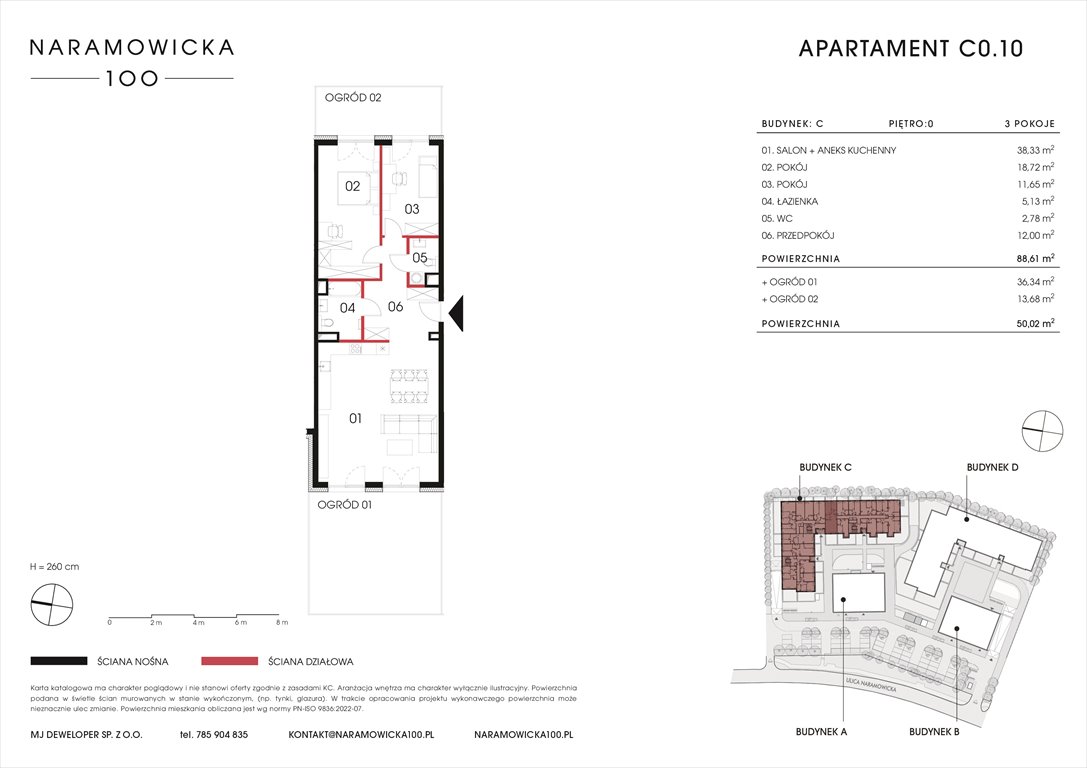 Nowe mieszkanie trzypokojowe NARAMOWICKA 100 Poznań, Winogrady, Naramowicka 100  89m2 Foto 1