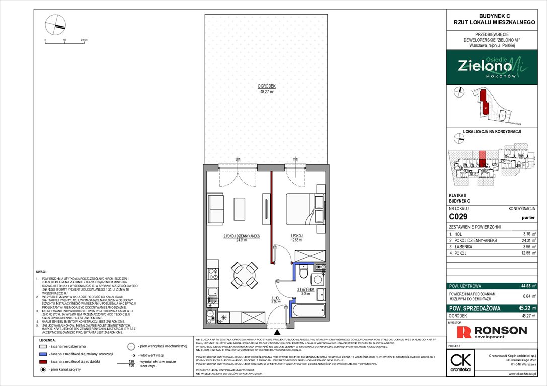 Nowe mieszkanie dwupokojowe Zielono Mi Warszawa, Mokotów, ul. Polska 10  45m2 Foto 1