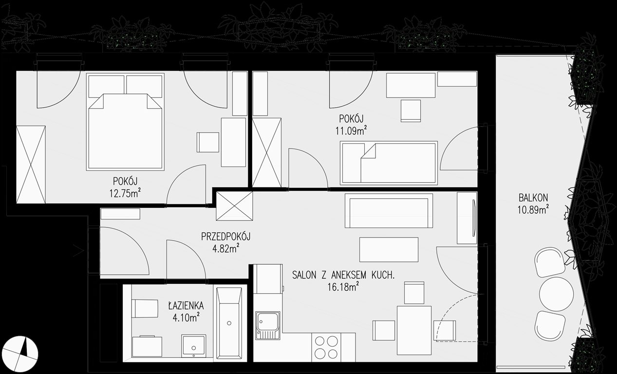 mieszkanie na sprzedaż 49m2 mieszkanie Katowice, Bogucice - Dąbrówka Mała, Wiertnicza 32
