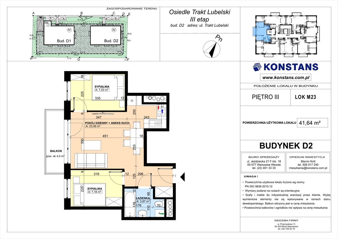 Nowe mieszkanie trzypokojowe TRAKT LUBELSKI Etap III Warszawa, Wawer, Trakt Lubelski 181 C i 181 D  42m2 Foto 1