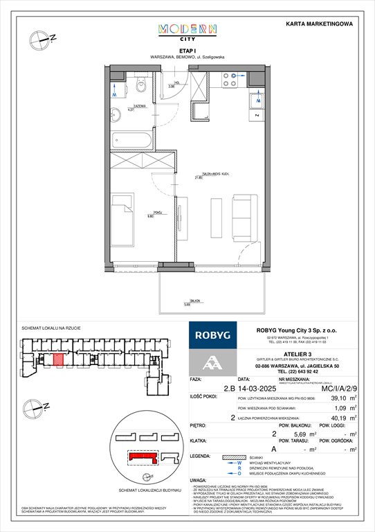 Nowe mieszkanie dwupokojowe Modern City Warszawa, Bemowo, Szeligowska  39m2 Foto 1